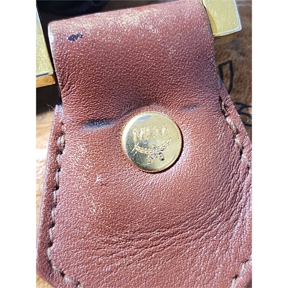 SOLD***Authentic MCM Vintage Monogram Visetos Boston Bag Cognac - Picture 11 of 16
